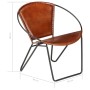 Silla de cuero auténtico marrón de vidaXL, Sillones - Ref: Foro24-246367, Precio: 222,88 €, Descuento: %