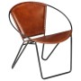 Silla de cuero auténtico marrón de vidaXL, Sillones - Ref: Foro24-246367, Precio: 222,88 €, Descuento: %
