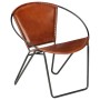 Silla de cuero auténtico marrón de vidaXL, Sillones - Ref: Foro24-246367, Precio: 222,88 €, Descuento: %