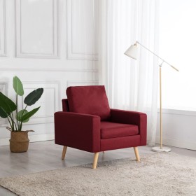 Sillón de tela rojo vino tinto de vidaXL, Sillones - Ref: Foro24-288700, Precio: 179,99 €, Descuento: %