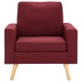 Sillón de tela rojo vino tinto de vidaXL, Sillones - Ref: Foro24-288700, Precio: 179,99 €, Descuento: %