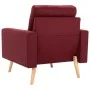 Sillón de tela rojo vino tinto de vidaXL, Sillones - Ref: Foro24-288700, Precio: 176,97 €, Descuento: %