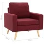 Sillón de tela rojo vino tinto de vidaXL, Sillones - Ref: Foro24-288700, Precio: 176,97 €, Descuento: %