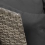 Sofá de jardín con cojines ratán sintético gris en Sofás de exterior | Comprar online en Foru.es