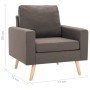 Sillón de tela gris taupe de vidaXL, Sillones - Ref: Foro24-288701, Precio: 216,03 €, Descuento: %