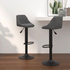 Taburetes de cocina 2 unidades terciopelo gris oscuro de vidaXL, Taburetes de cocina - Ref: Foro24-335350, Precio: 143,11 €, ...