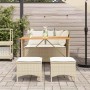 Set de comedor jardín con cojines 4 pzas ratán sintético beige en Conjuntos de jardín | Comprar online en Foru.es