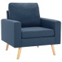 Sillón de tela azul de vidaXL, Sillones - Ref: Foro24-288697, Precio: 206,74 €, Descuento: %