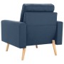 Sillón de tela azul de vidaXL, Sillones - Ref: Foro24-288697, Precio: 206,74 €, Descuento: %