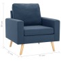 Sillón de tela azul de vidaXL, Sillones - Ref: Foro24-288697, Precio: 206,74 €, Descuento: %