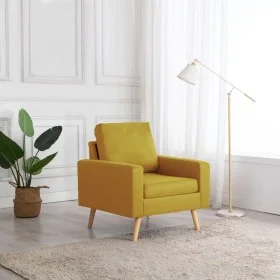 Sillón de tela amarillo de vidaXL, Sillones - Ref: Foro24-288699, Precio: 192,56 €, Descuento: %