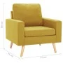 Sillón de tela amarillo de vidaXL, Sillones - Ref: Foro24-288699, Precio: 192,56 €, Descuento: %