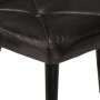 Sillón orejero con reposapiés cuero auténtico negro de vidaXL, Sillones - Ref: Foro24-339666, Precio: 123,03 €, Descuento: %