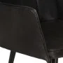 Sillón orejero con reposapiés cuero auténtico negro de vidaXL, Sillones - Ref: Foro24-339666, Precio: 121,07 €, Descuento: %