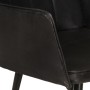 Sillón orejero con reposapiés cuero auténtico negro de vidaXL, Sillones - Ref: Foro24-339666, Precio: 123,03 €, Descuento: %
