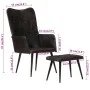Sillón orejero con reposapiés cuero auténtico negro de vidaXL, Sillones - Ref: Foro24-339666, Precio: 121,07 €, Descuento: %