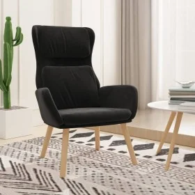 Sillón de relax de terciopelo negro de vidaXL, Sillones - Ref: Foro24-341357, Precio: 98,98 €, Descuento: %