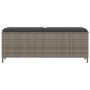 Banco de jardín con cojín gris 110x30x40,5 cm ratán sintético en Bancos de jardín | Comprar online en Foru.es