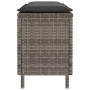 Banco de jardín con cojín gris 110x30x40,5 cm ratán sintético en Bancos de jardín | Comprar online en Foru.es