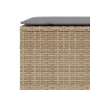 Banco de jardín con cojín beige110x30x40,5 cm ratán sintético en Bancos de jardín | Comprar online en Foru.es