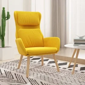 Mustard Yellow Velvet Relaxation Armchair by vidaXL, Armchairs - Ref: Foro24-341358, Price: 99,32 €, Discount: %