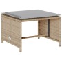 Set de muebles de jardín con cojines apilables 5 pzas beige en Sofás de exterior | Comprar online en Foru.es
