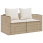 Set de muebles de jardín con cojines apilables 5 pzas beige en Sofás de exterior | Comprar online en Foru.es