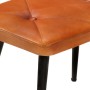 Sillón orejero con reposapiés cuero auténtico marrón de vidaXL, Sillones - Ref: Foro24-339663, Precio: 114,12 €, Descuento: %
