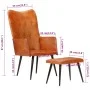 Brown genuine leather wing chair with footrest by vidaXL, Armchairs - Ref: Foro24-339663, Price: 112,63 €, Discount: %