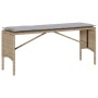 Set comedor de jardín 3 pzas con cojines ratán sintético beige en Conjuntos de jardín | Comprar online en Foru.es