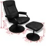 Sillón de TV con reposapiés cuero sintético sintético negro de vidaXL, Sillones - Ref: Foro24-241535, Precio: 199,63 €, Descu...