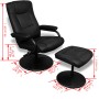 Sillón de TV con reposapiés cuero sintético sintético negro de vidaXL, Sillones - Ref: Foro24-241535, Precio: 210,07 €, Descu...