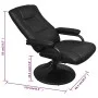 Sillón de TV con reposapiés cuero sintético sintético negro de vidaXL, Sillones - Ref: Foro24-241535, Precio: 199,63 €, Descu...