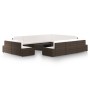 Juego de muebles de jardín 12 pzas con cojines ratán PE marrón en Conjuntos de jardín | Comprar online en Foru.es