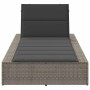 Tumbona con cojín flotante ratán sintético gris en Tumbonas | Comprar online en Foru.es