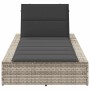Tumbona con cojín flotante ratán sintético gris en Tumbonas | Comprar online en Foru.es