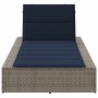 Tumbona con cojín flotante ratán sintético gris en Tumbonas | Comprar online en Foru.es