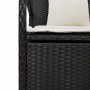 Banco de almacenamiento jardín con cojín ratán sintético negro en Bancos de jardín | Comprar online en Foru.es