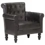 Sillón de cuero auténtico de cabra negro de vidaXL, Sillones - Ref: Foro24-288288, Precio: 363,15 €, Descuento: %