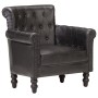 Sillón de cuero auténtico de cabra negro de vidaXL, Sillones - Ref: Foro24-288288, Precio: 371,89 €, Descuento: %