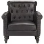 Sillón de cuero auténtico de cabra negro de vidaXL, Sillones - Ref: Foro24-288288, Precio: 363,15 €, Descuento: %