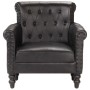 Sillón de cuero auténtico de cabra negro de vidaXL, Sillones - Ref: Foro24-288288, Precio: 371,89 €, Descuento: %