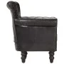 Sillón de cuero auténtico de cabra negro de vidaXL, Sillones - Ref: Foro24-288288, Precio: 363,15 €, Descuento: %