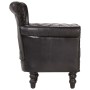 Sillón de cuero auténtico de cabra negro de vidaXL, Sillones - Ref: Foro24-288288, Precio: 371,89 €, Descuento: %