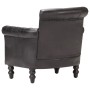 Sillón de cuero auténtico de cabra negro de vidaXL, Sillones - Ref: Foro24-288288, Precio: 371,89 €, Descuento: %