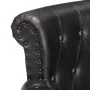 Sillón de cuero auténtico de cabra negro de vidaXL, Sillones - Ref: Foro24-288288, Precio: 363,15 €, Descuento: %