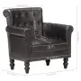 Sillón de cuero auténtico de cabra negro de vidaXL, Sillones - Ref: Foro24-288288, Precio: 363,15 €, Descuento: %