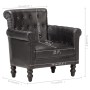 Sillón de cuero auténtico de cabra negro de vidaXL, Sillones - Ref: Foro24-288288, Precio: 371,89 €, Descuento: %