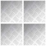 Peldaño Cuadrado 4 pcs Plateado 20 x 20 cm Aluminio en Hogar | Comprar online en Foru.es
