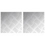 Peldaño Cuadrado 2 pcs Plateado 20 x 20 cm Aluminio en Hogar | Comprar online en Foru.es